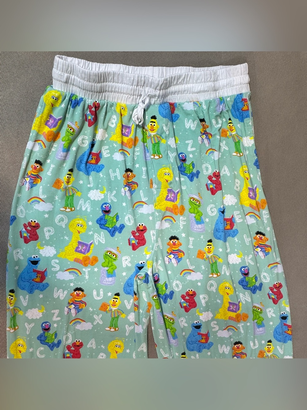 Little Sleepies Womens Spelling With Sesame Street Pajama Set Size Medium - Picture 7 of 16